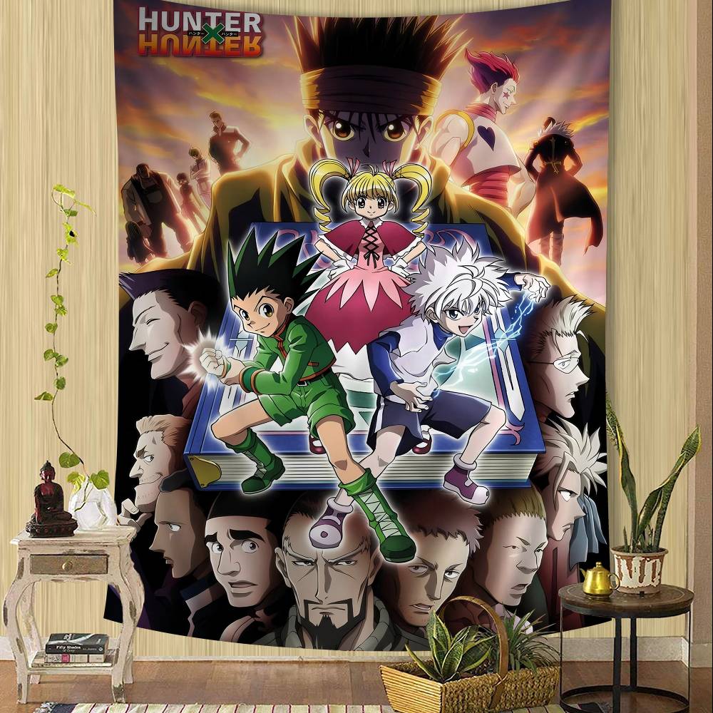 Anime Hunter X Hunter Classic Vintage Colorful Tapestry Wall Hanging Bohemian Wall Tapestries Mandala Wall Art Decor