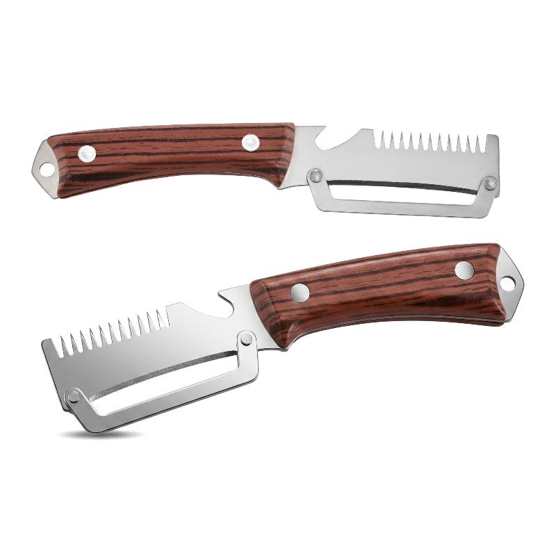 3-in-1 Wellenschäler Premium Gemüseschäler mit Frühlingszwiebel-Schneider und Flaschenöffner Küchenwerkzeug