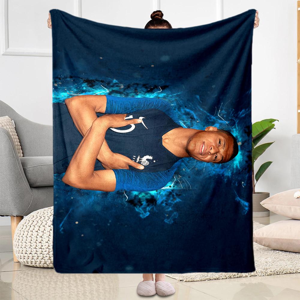 France Football Star Blanket Ultra-Soft Suitable for Bedding Office Office Chair for All Occasions Modern Style