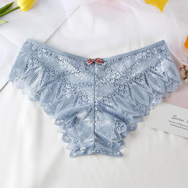New Sexy Women Panties Lace Underwear Low-Waist Briefs Hollow Out G String Underpants Solid Comfortable Lingerie Dropshipping