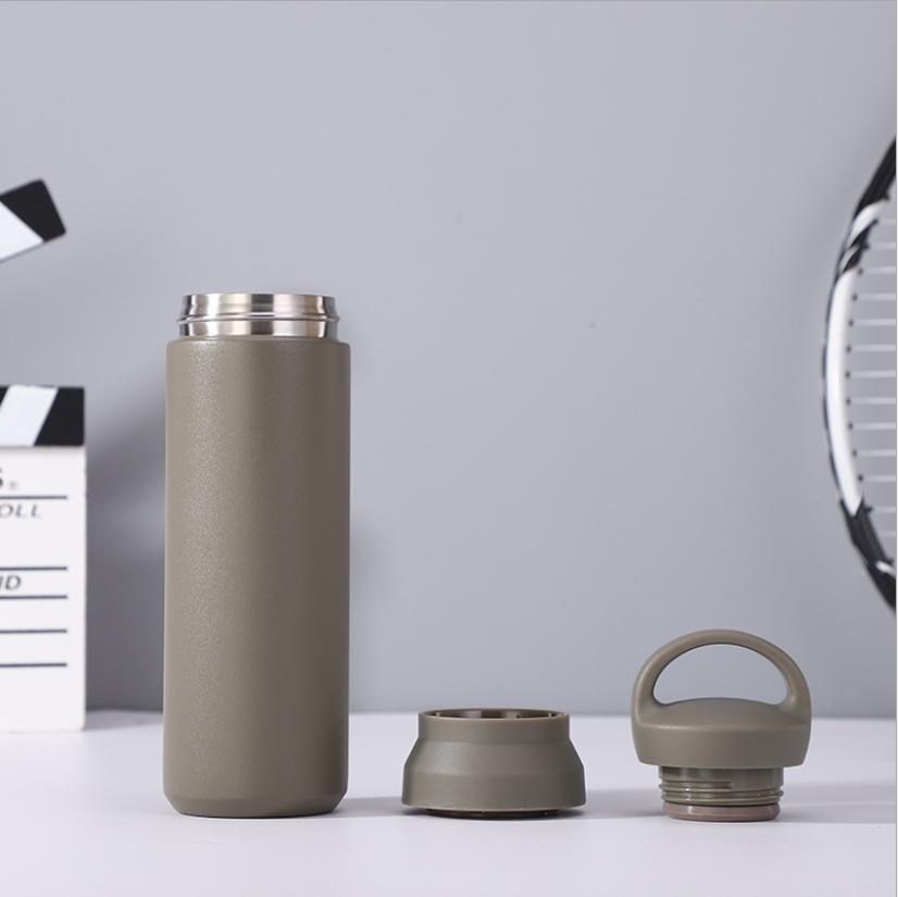 Student Back To School Portable Eco-Friendly 304 Stainless Steel Double Wall Vacuum Flask with Grain Cover