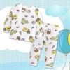 Autumn BabyLong Sleeve Car Printing Cotton O-Neck Shirt And Pants Cute Pajamas Set