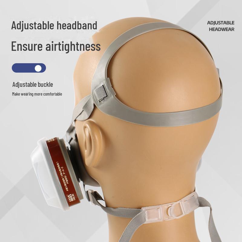 6200 Full-Face Gas Mask for Dustproof Grinding, Spray Painting, and Chemical Protection