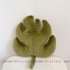 Shaped Leaf Trendy Floral Plush Pillow With Embroidery Detail For Home Decor Office