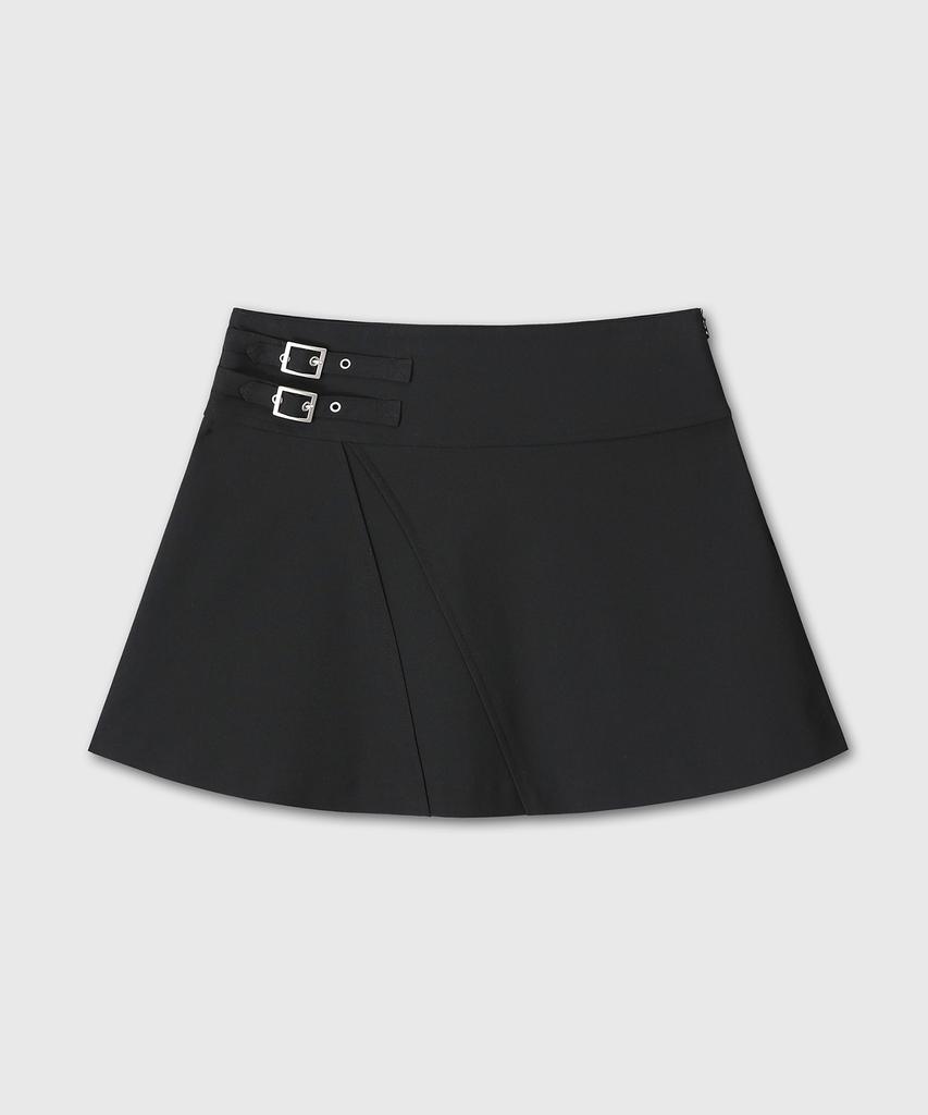 Daibeuinumeon Flare Short Skirt (Black)