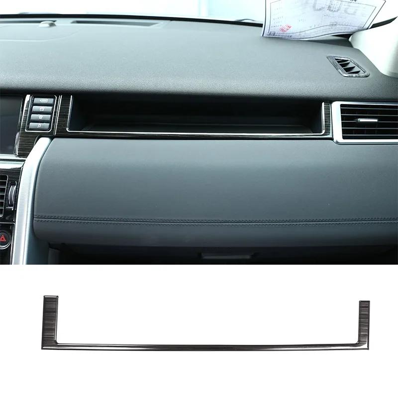 Stainless Steel Black Brushed Central Control Interior Decorative Sticker For Land Rover Discovery Sport 2015-19 Car Accessories