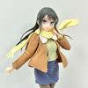 22cm Mai Sakurajima Does Not See The Bunny Girl's Ancestors Figure Winter Clothes Sakurajima Mai PVC Action Figure Model Toys