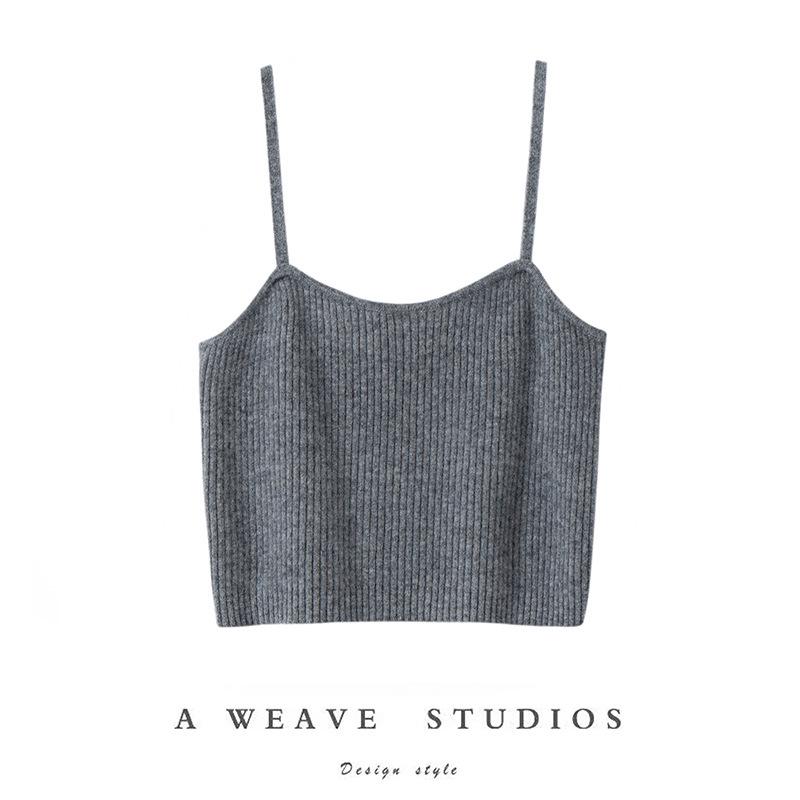One-Shoulder Women s Cashmere Knit Pullover Vest M