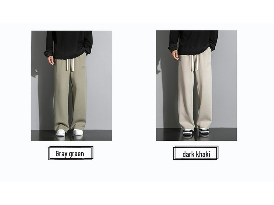 Ice Silk Men's Sports Pants 2024 - Summer Loose, Thin, Casual, Quick-Drying, Wide-Leg Straight Pants for Boys