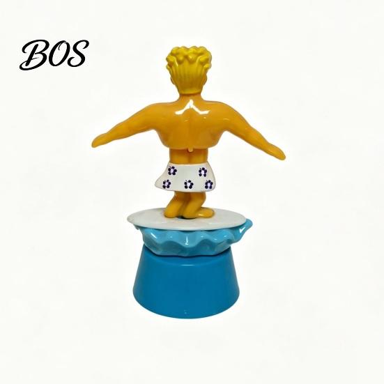 Halkfri Bildekoration Surfarepojke Solcellsdriven Nickleksak, Tecknad Bobblehead som Tillbehör För Skakiga Vägar Instrumentbräda, Automatisk Gungande Skakande Figur