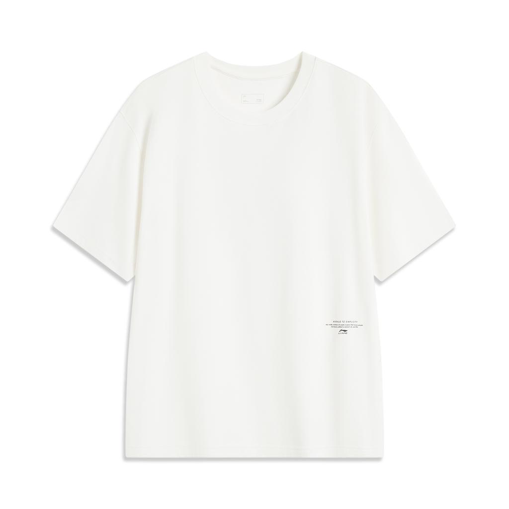 Li Ning Sports Trend Series Comfortable Casual Simple Moisture Wicking Printed Drop Shoulder Loose Short Sleeve T-Shirt Unisex T-Shirts AHSV177-5