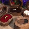 Engagement Ring Finger Ring Box Wooden Couple Rings Holder Creative Wedding Ring Case  Wedding