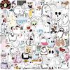 100 Small Size Cute Ghost Graffiti Stickers Decorate Guitar Notebook Suitcase DIY Waterproof