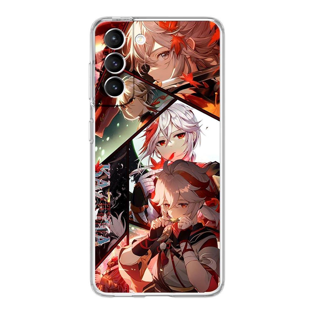 Etui na telefon dla Samsung Galaxy S24 Plus S23 S22 S21 S20 FE Ultra 5G S10 S10E S9 Miękkie Przezroczyste Etui Genshin impact ayato wanderer
