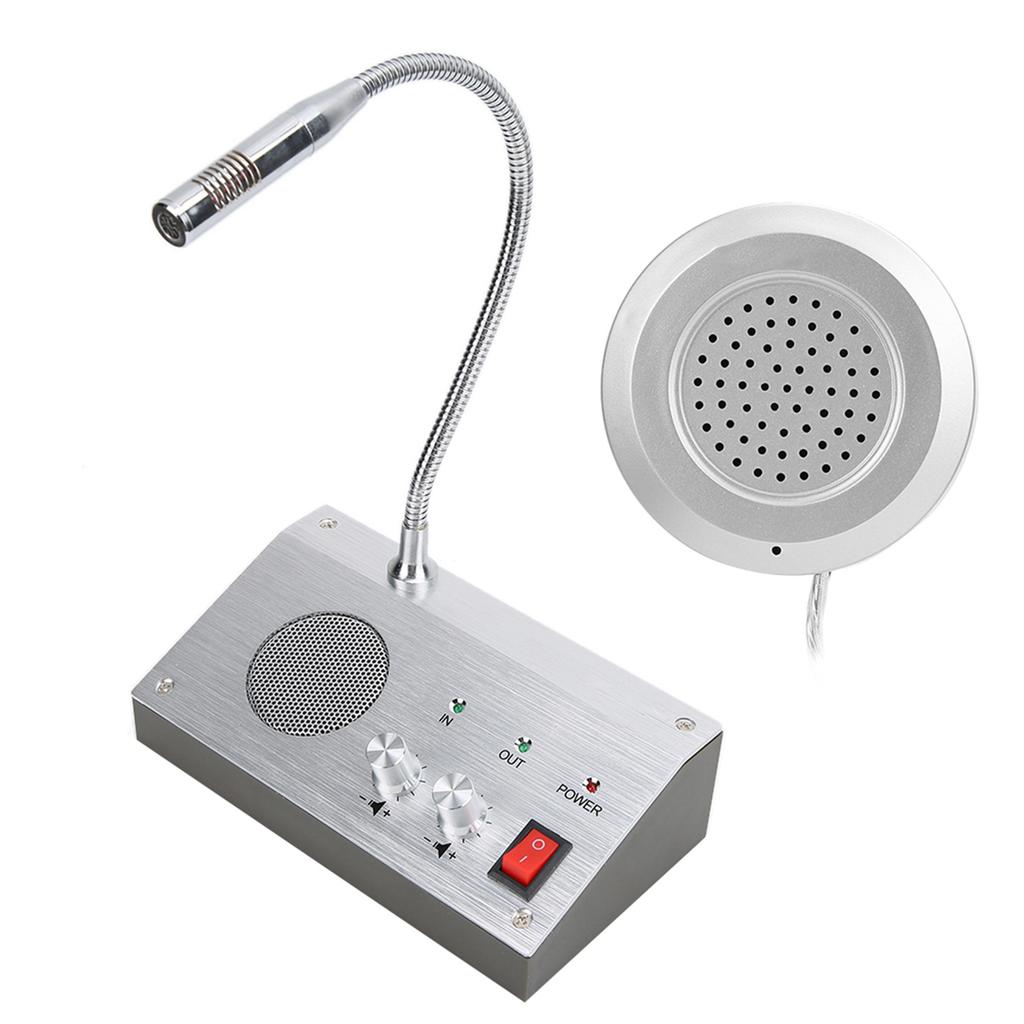 Intercomunicador Bidirecional Livre de Ruído para Balcão de Atendimento de Banco/Escritório/Loja, Janela, Balcão, Walkie-Talkie