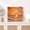 Pearl Painting Seagulls Flying Over Ocean Sunset 5D DIY Decorative Painting. Elegant Birthday Gift. Handmade Craft Art Painting