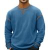 Men's Solid Color Round Neck Long Sleeve Tops Men's Sports Large Size Casual Round Neck Tops