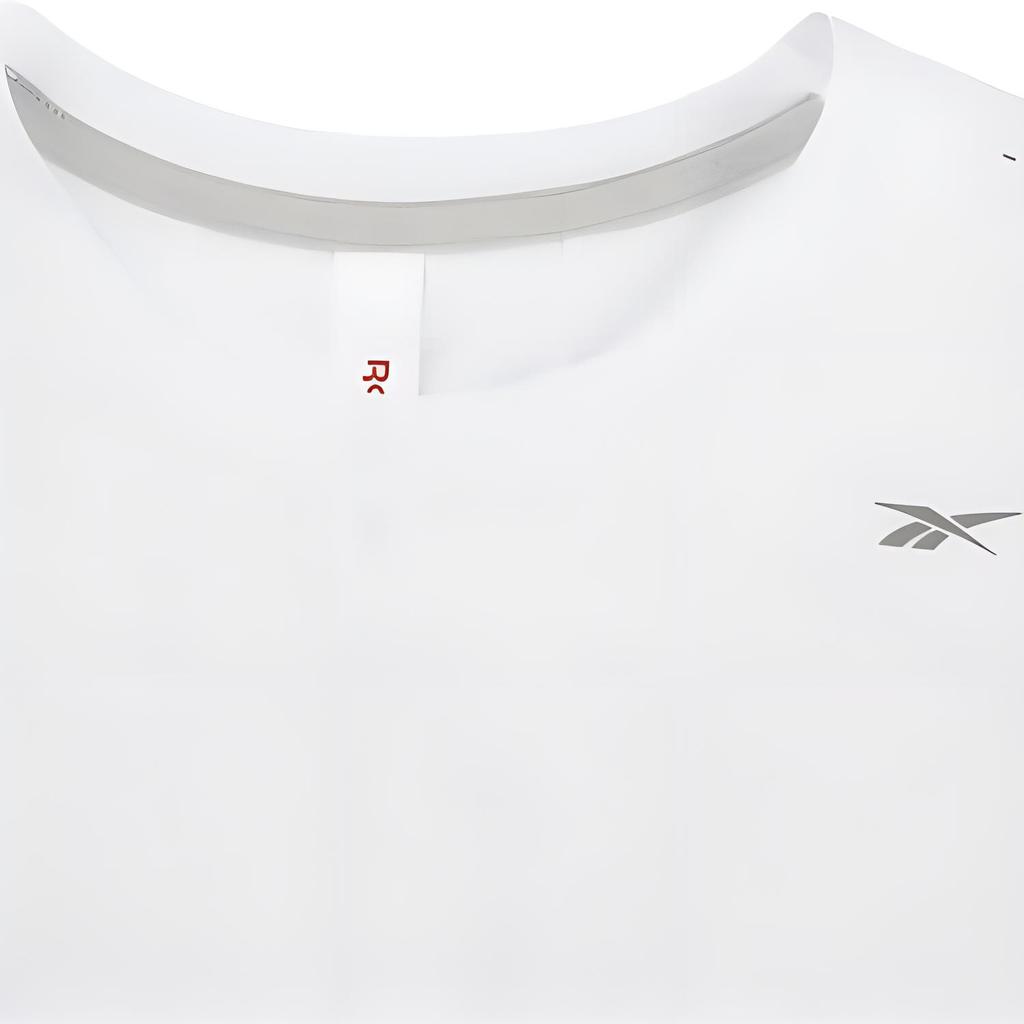 Reebok SS23 Logo Print Solid Crew Neck Casual Tee Women Tops White 23RCS412W100
