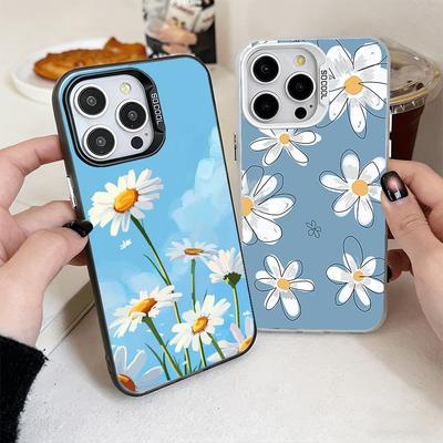 Daisy Flowers Aesthetics Shockproof Phone Case for iPhone 17 Air 16 16E 15 Pro Max 14 Plus 13 Mini 12 Back Cover Anti Fall Funda