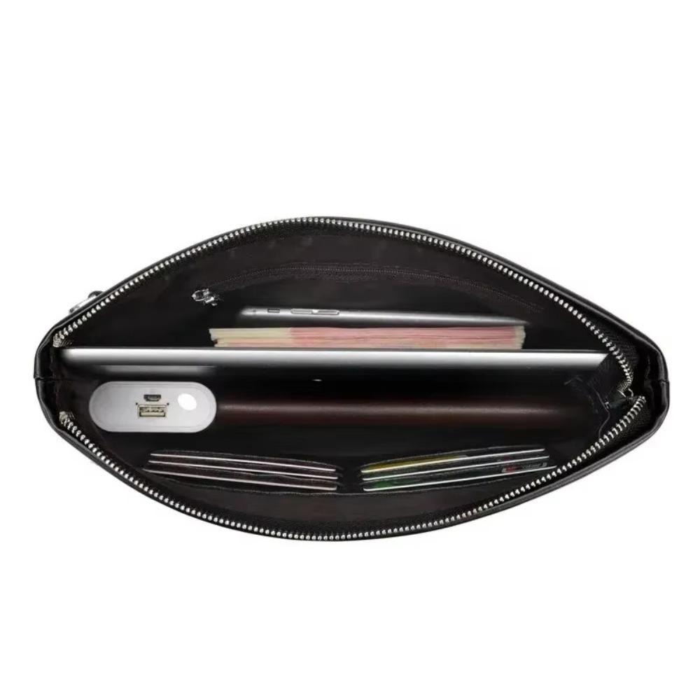 Fashion Leather Clutch Bag Large Capacity Portable Card Holder Handbag Multi-card Coin Purse Money Bag For Men