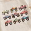 Toddler Boys Summer Outfits Retro Truck Print Round Neck Short Sleeve T-Shirts Elastic Waist Shorts 2Pcs Clothes Set