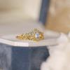 Love Retro Chic Heart Ring Copper Adjustable Pearl Ring For Women Highend Accessory Fashion