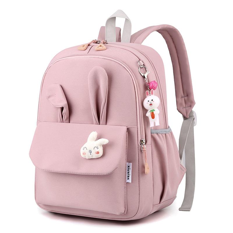 Grote Capaciteit Schattige Konijn Hanger Schooltas Vrouwen Nylon Rugzak Ins Junior Student Schooltas Vrouwelijke Meisje Rugzak Laptop Boek