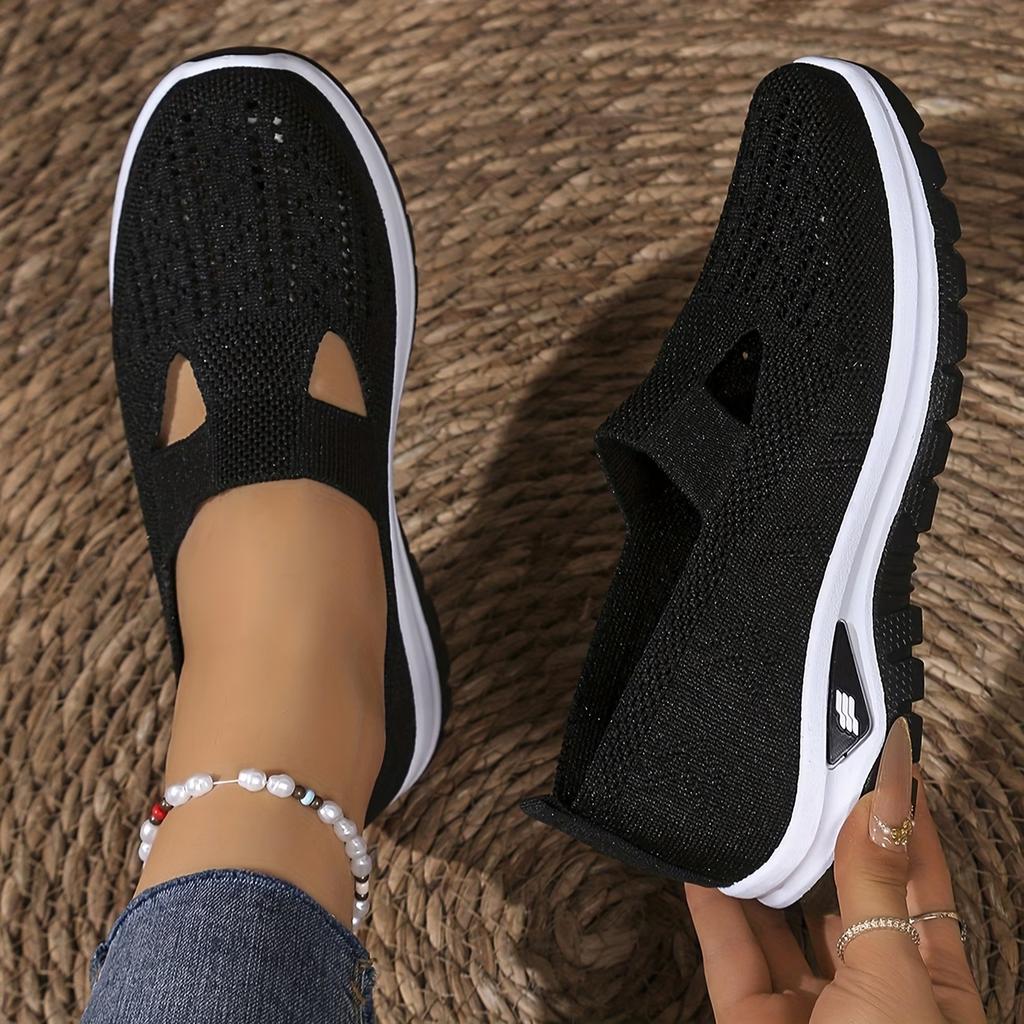 Breathable Mesh Slip-On Flat Sports Shoes for Women, Lightweight and Comfortable Casual Footwear Suitable for Parks, Summer Vacations, Women Shoes