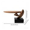 Resin Sculpture with Base Abstract Tabletop Ornament StoneLike Statue for Refined Decor Seekers, Art