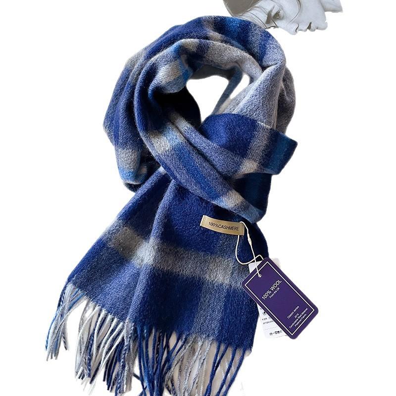 111 milk camel pure cashmere scarf women's autumn and winter short warm neck protection versatile solid color light small scarf