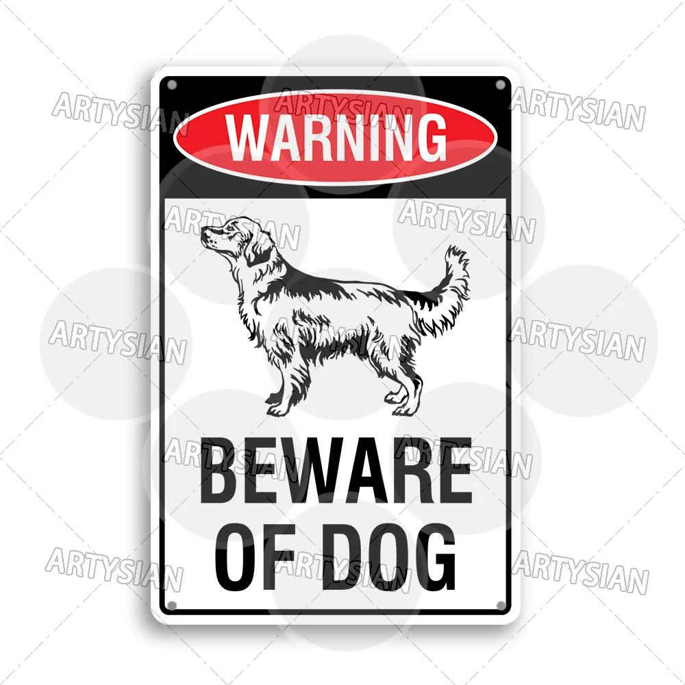 Beware of Dog Metal Sign Rottweiler GSD Golden Beagle Bulldog Pit Bull Poodle Bullmastiff Bloodhound Yorkie Border Collie Schn