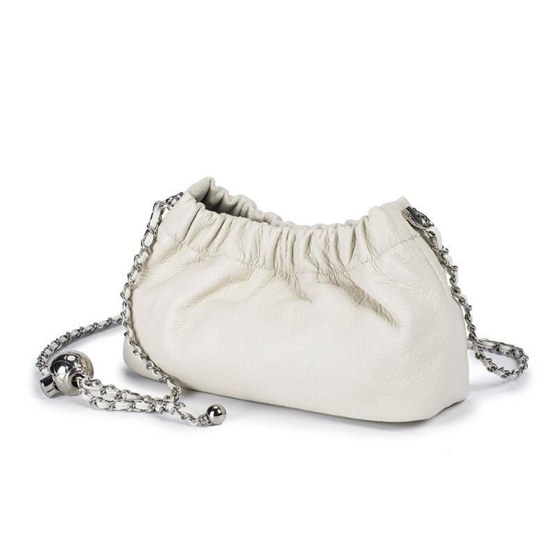 

Сумка з ланцюжком з натуральної шкіри під пахву Жіноча преміальна плісована сумка-хмара Жіноча сумка через плече з коров ячої шкіри Сумка-пельмень