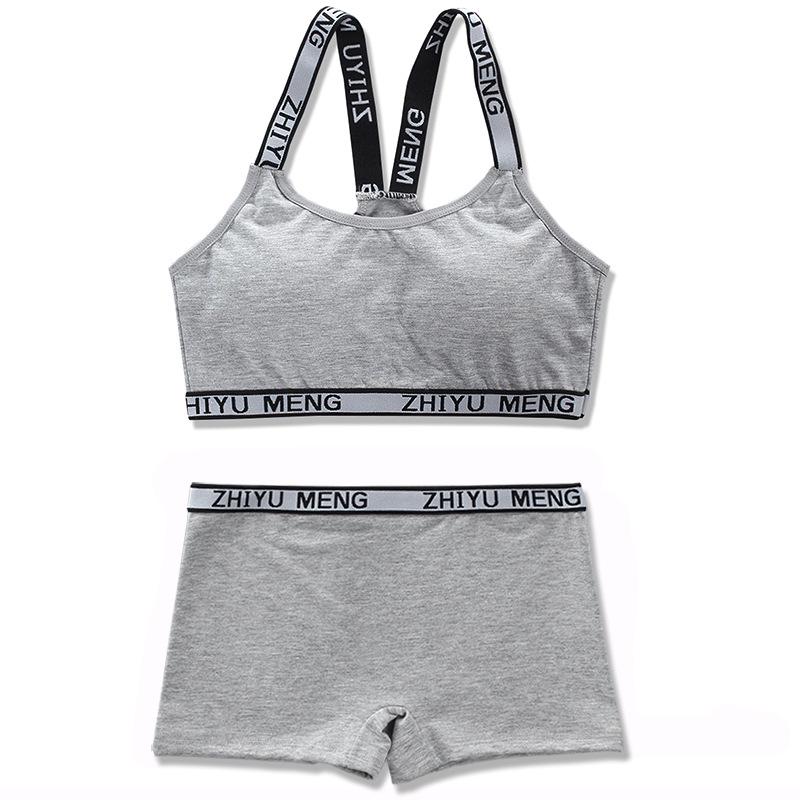 Teenagers Girls Lingerie Cotton Underwear Sets Kids Young Girls Training Bras Puberty Students Bra