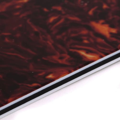 Musiclily Pro 11-Hole Round Corner HH Stratocaster Pickguard with 2 Humbuckers for American/Mexican Fender Standard Stratocaster Electric Guitars, Tor