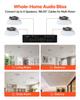 Bluetooth Ceiling Speakers, 165.1 mm, In Ceiling & In-Wall Speaker System with Amplifier, 2-Way, for Damp Humid Placement, Home Theater, Covered