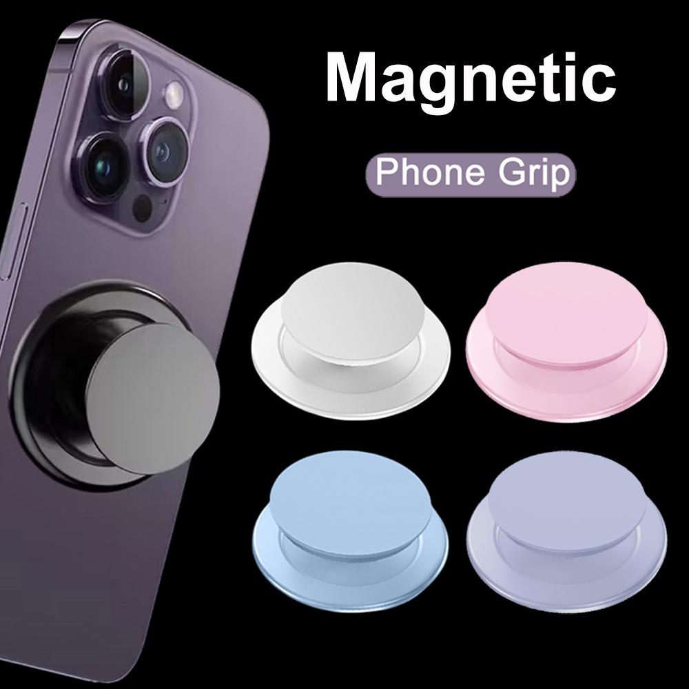 Popped Magnetic Foldable Phone Grip Holder Socket Support Tok For iPhone 17 16 15 14 13 N52 Magnet Ring Finger Expanding Stand 5