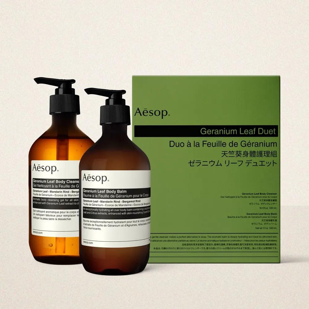 

[Aesop] Geranium Leaf Duet Body Cleanser 500ml/Body Balm 500ml