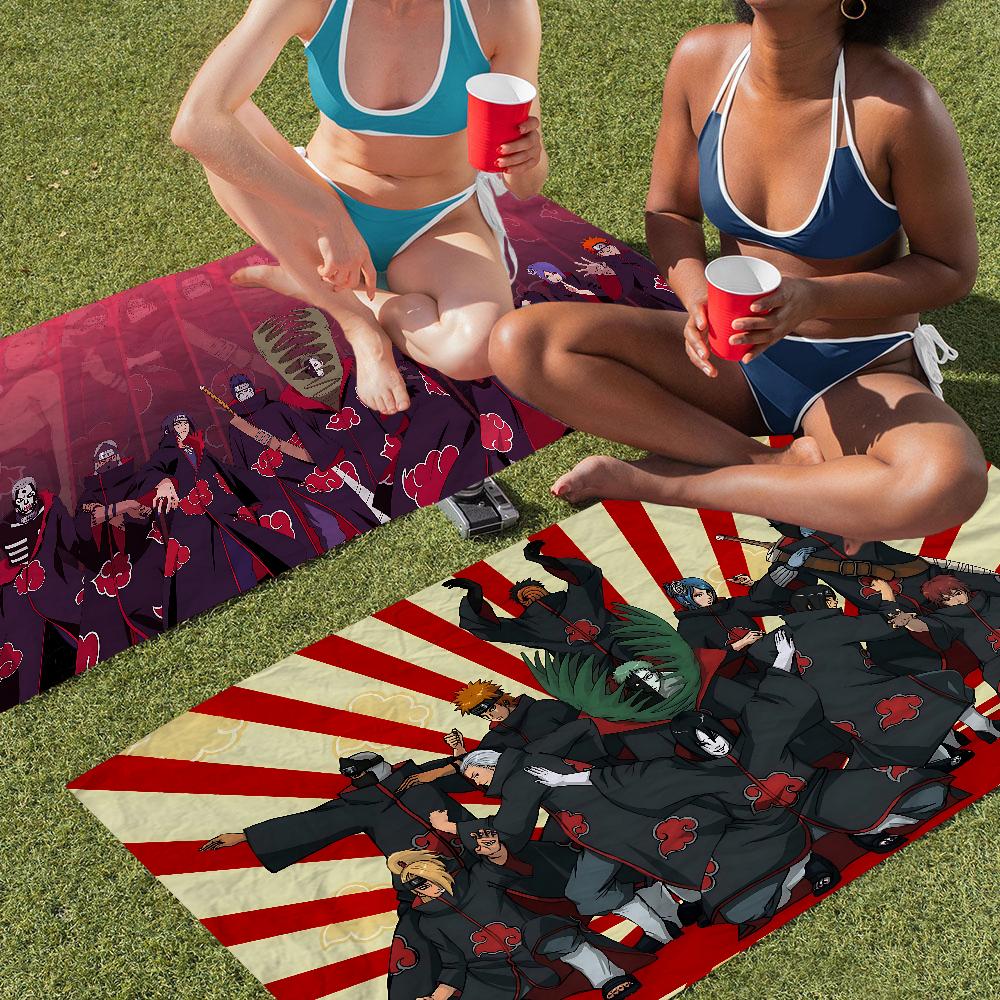 A-Akatsuki Anime Microfiber Beach Towel Absorbent Quick Dry Soft Yoga Swimming Resort Mountain Climbing Towel