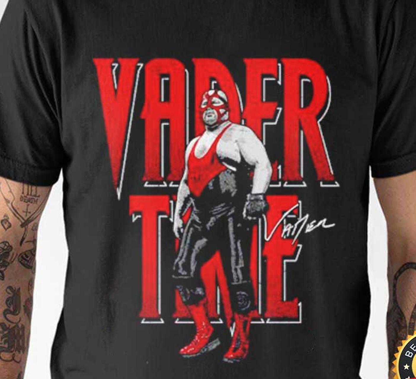 

Big Van Vader signed black T-Shirt Mens Womens Tees Top Unisex Short sleeve All sizes JJ5192 L