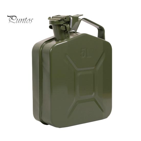 Heavy-duty Portable Gas Can 5L Metal Jug, Outdoor Liquid Container with Leak-Proof Lid And Anti-Slip Leak-proof Fuel Locking Pin, Large Camping