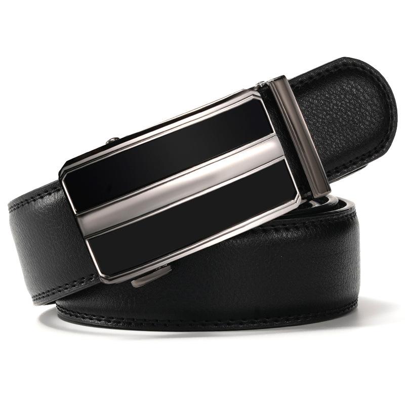 

Мужской ремень Корейская версия Сплав Автоматическая пряжка Кожаный ремень для брюк Модный Деловой Повседневный Ремень для молодых и среднего возраста Мужской 130cm