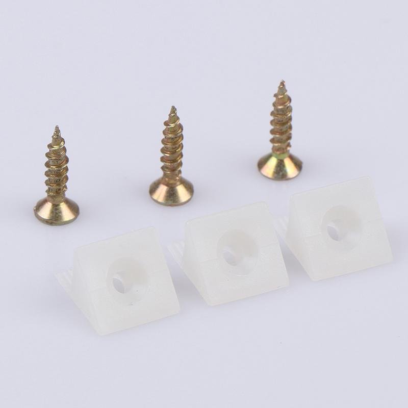 20Pcs/Lot 45 Degree Angle Plastic Corner Bracket Block For Furniture With Screws