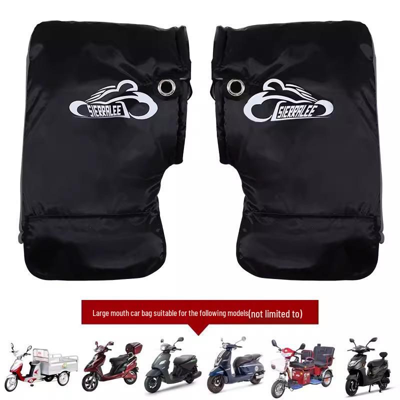 Vylepšené zimní rukavice na řídítka motocyklu a skútru pro ochranu před chladem