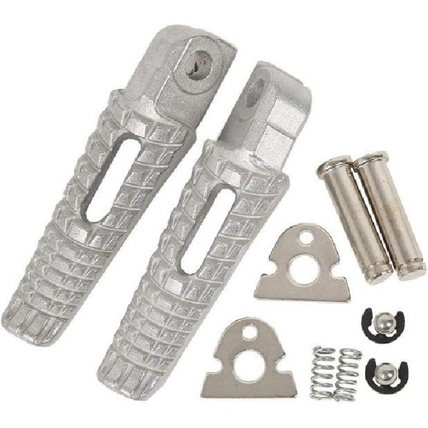 Motorcycle Footpeg Rear Footrest Foot Pegs Fits For 600 Silver#Rear#2