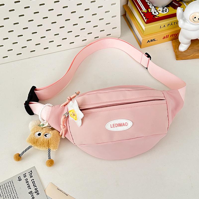 Cute breast bag female ins wind Japanese sweet student messenger bag casual shoulder bag versatile outdoor sports fanny pack