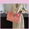 Elegant Korean Style Soft Pu Zipper Tote Bag With Large Capacity For Daily Commuting