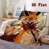 Horror Rabbit 2D Flat Pattern Flannel Blanket High quality All Seasons Warmth and Comfort Perfect for Christmas Gifts.