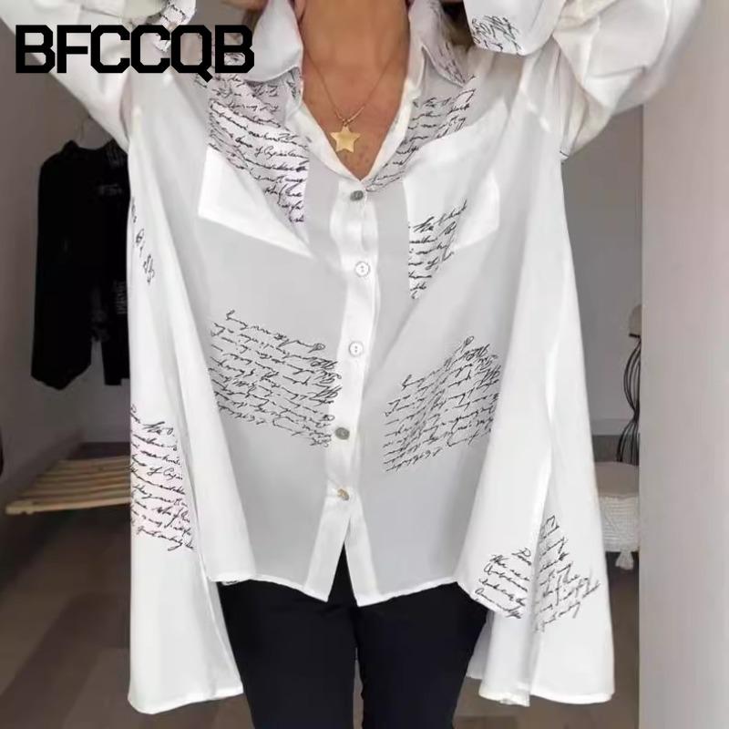 BFCCQB Moda damă ocazional toamnă iarnă mânecă lungă cu gât POLO Bluze și cămăși