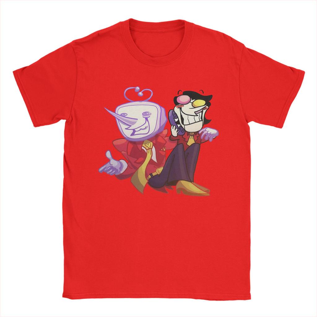 Men's T-Shirts Deltarune Spamton and Tenna Vintage Pure Cotton Tee Shirt Short Sleeve  T Shirt O Neck Clothing Plus Size