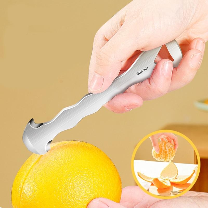 Stainless Steels Fruit Peeler Citrus Cutter Slicer Removal Tool for Quick Safe Oranges and Lemon Peeling in Kitchen Use